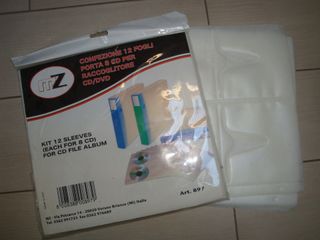 Fogli Raccoglitore MZ - Cd DVD 12 Fofli x 8 posti 