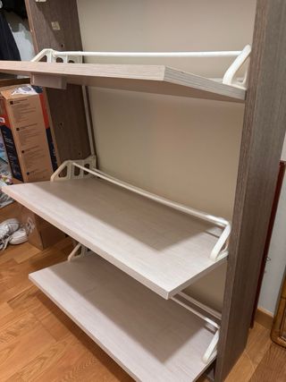 Scarpiera 4 ripiani legno