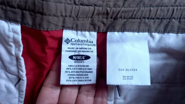 Shorts Columbia M  Rojos
