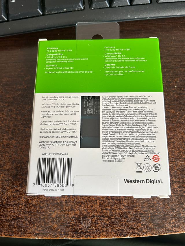 WD Green SN350 SSD 1TB NVMe M.2