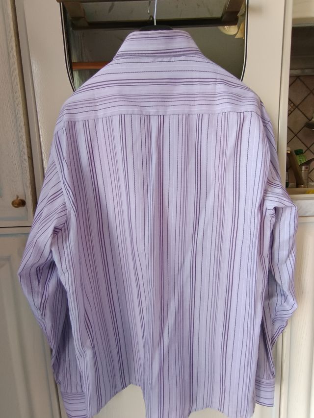 Camicia De Blasio XL righe viola