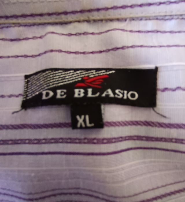 Camicia De Blasio XL righe viola