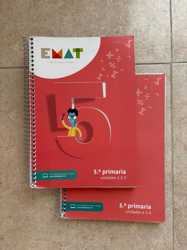 Libro matemáticas - 5º Primaria. UD 1-2-3 y 4-5-6