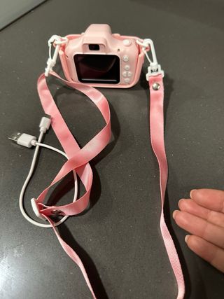 Cámara fotos infantil rosa