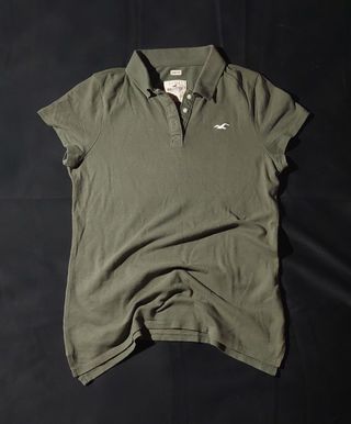 Polo Hollister verde oliva