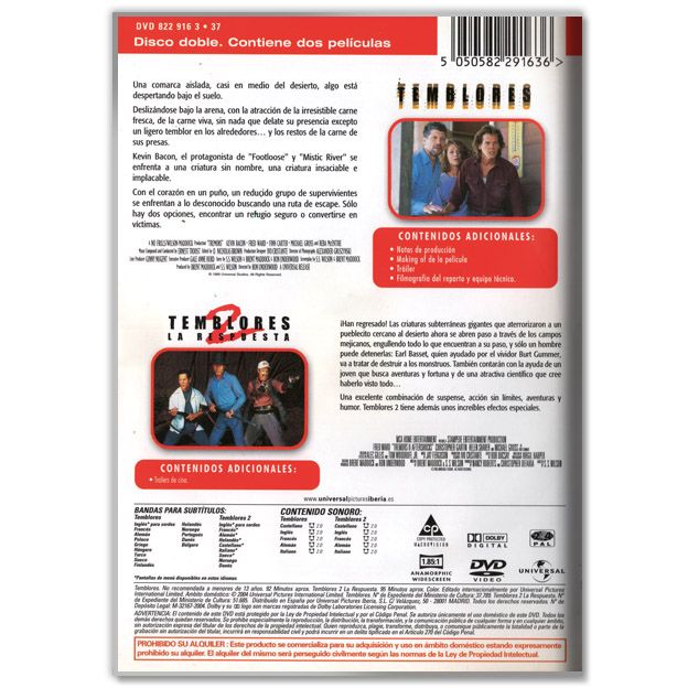 TEMBLORES 1 Y 2 (Terror, Sci-Fi, Acción)