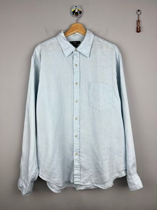 Camisa lino azul Gap Vintage L oversized