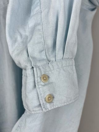 Camisa lino azul Gap Vintage L oversized