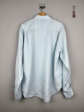 Camisa lino azul Gap Vintage L oversized