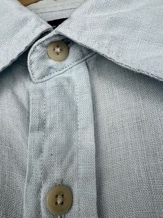 Camisa lino azul Gap Vintage L oversized