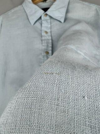 Camisa lino azul Gap Vintage L oversized
