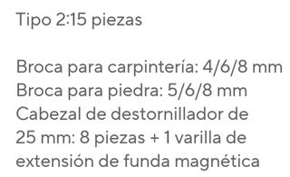 Brocas y puntas Bosch - 15 piezas