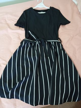 Vestido rayas blanco-negro