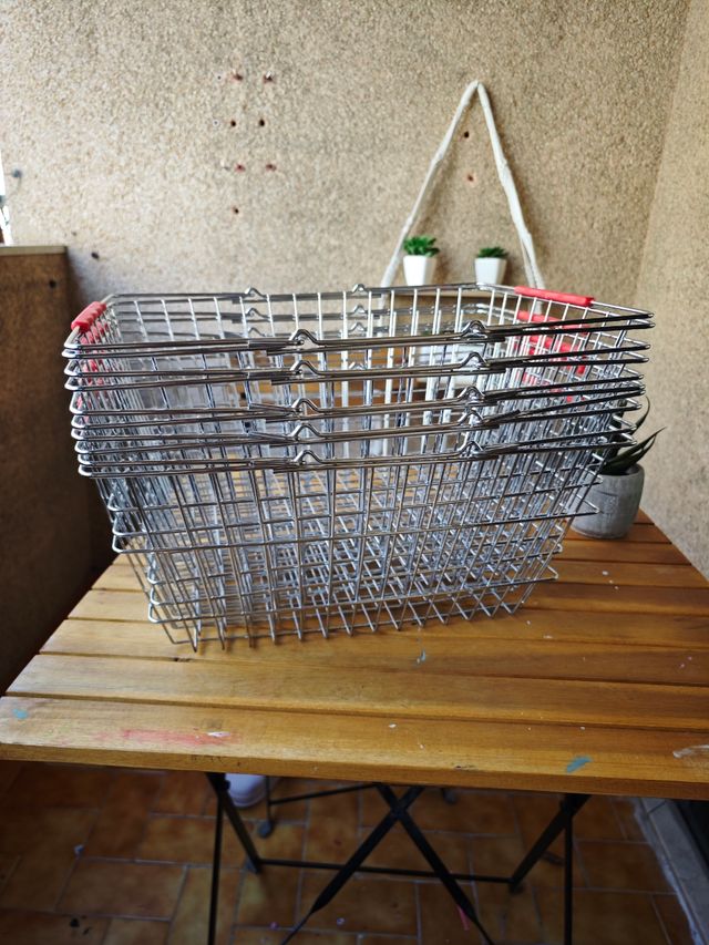 Cesta metálica de la compra 40x30x21cm