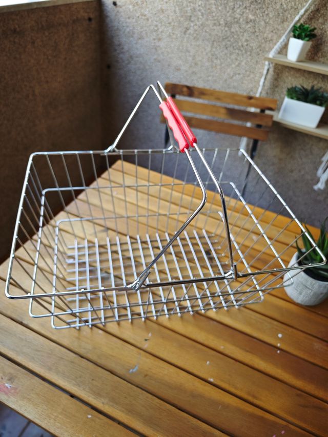 Cesta metálica de la compra 40x30x21cm