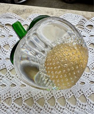 Mela Murano vetro oro 24k