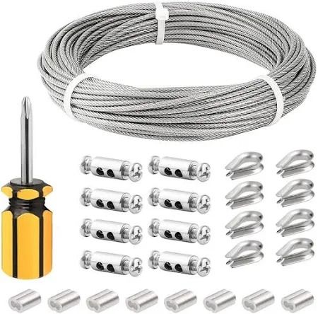 Cable acero inoxidable + kit instalación