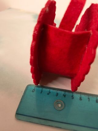 Cestino Cuore feltro rosso rosa