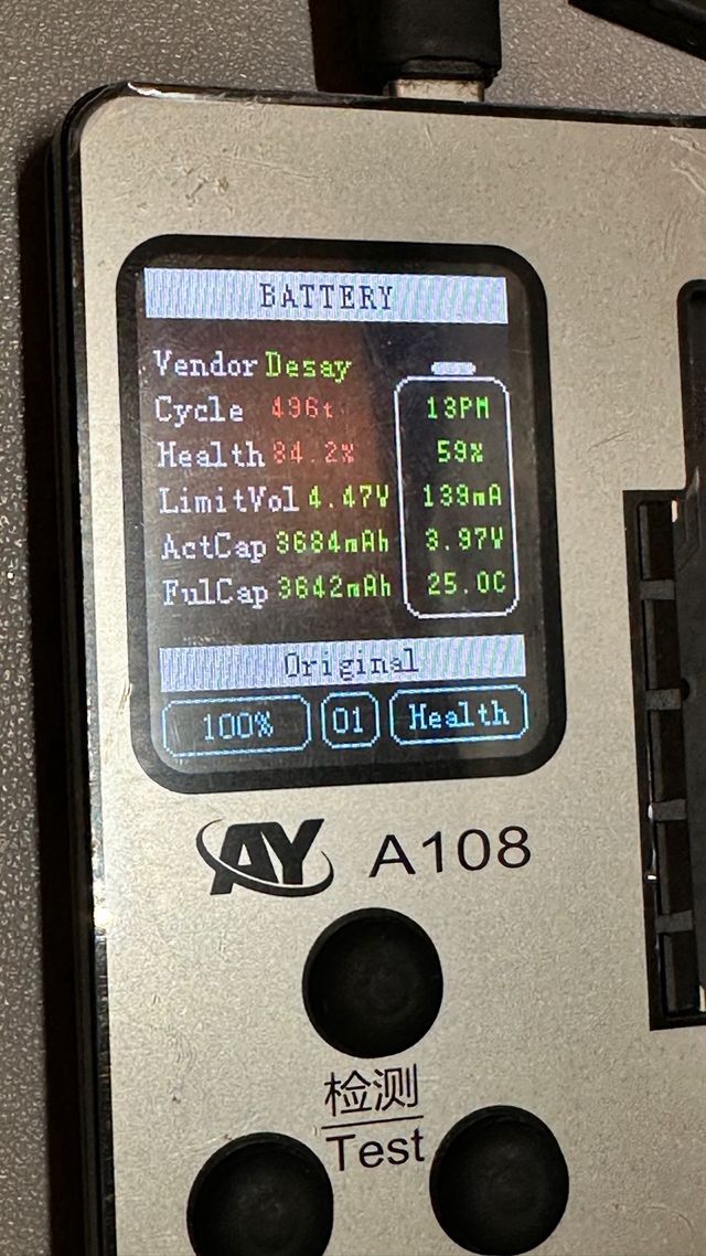 Batteria iPhone 13 Pro Max - 84%. Originale Apple 