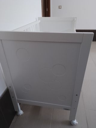 Cuna bebé blanca - Cuna infantil con colchón