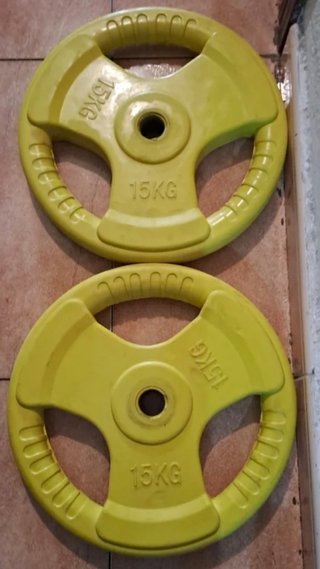 PESAS 2 DISCOS  SALTER DE CAUCHO DE 10KG y MAS