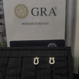 Pendientes moissanita plata