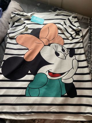 Vestido Minnie Mouse blanco y negro