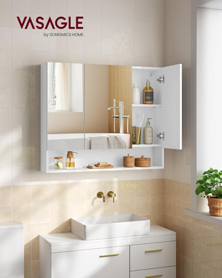 Armadietto Bagno da Parete con Ante a Specchio, Mo