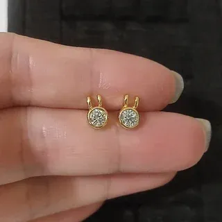 Pendientes moissanita-plata