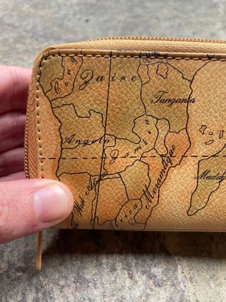 Portafoglio vintage mappe 