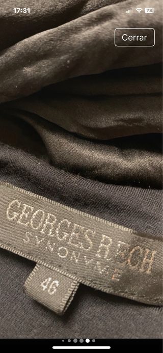 Noche Vestido George Rech seda flores XL Lujo