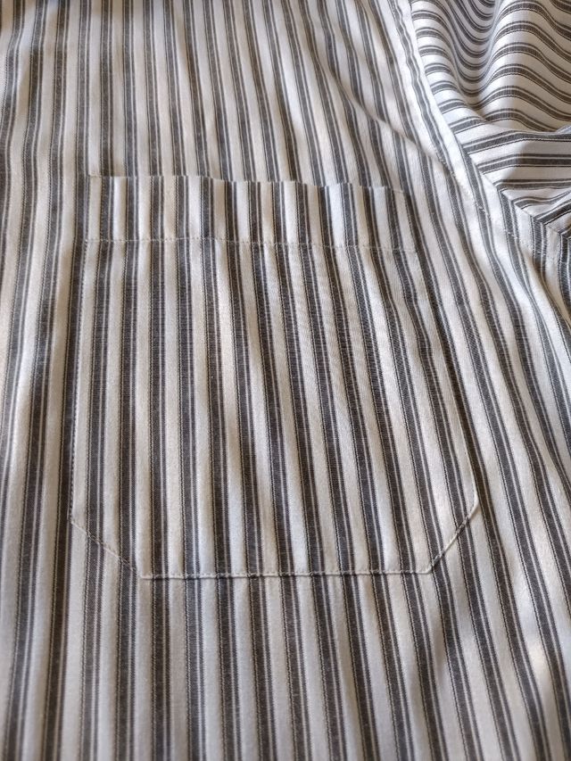 Camicia Uomo Grigio-Bianco Rigata