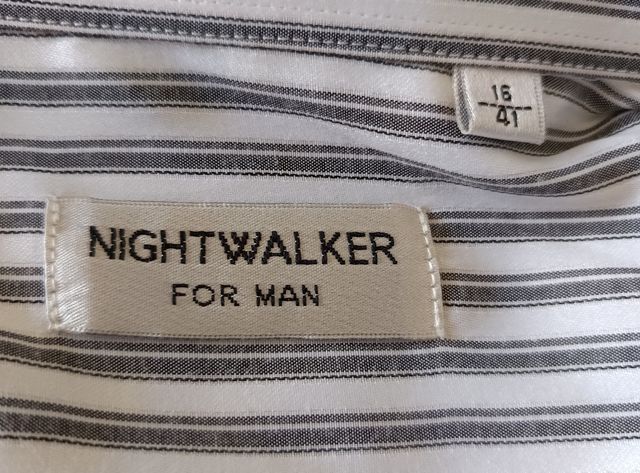 Camicia Uomo Grigio-Bianco Rigata