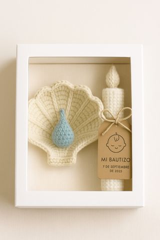 Recuerdo Bautizo Crochet: Concha & Vela
10 und.