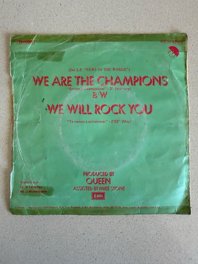 Single Queen We Are the Champions/We Will Rock you