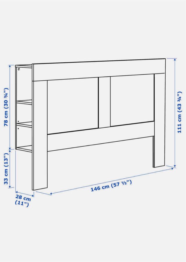 Cabecero cama Ikea blanco - 146cm
