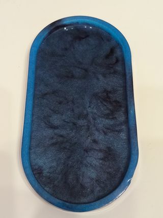 Vari Vassoio resina oro-verde-blu-rosa