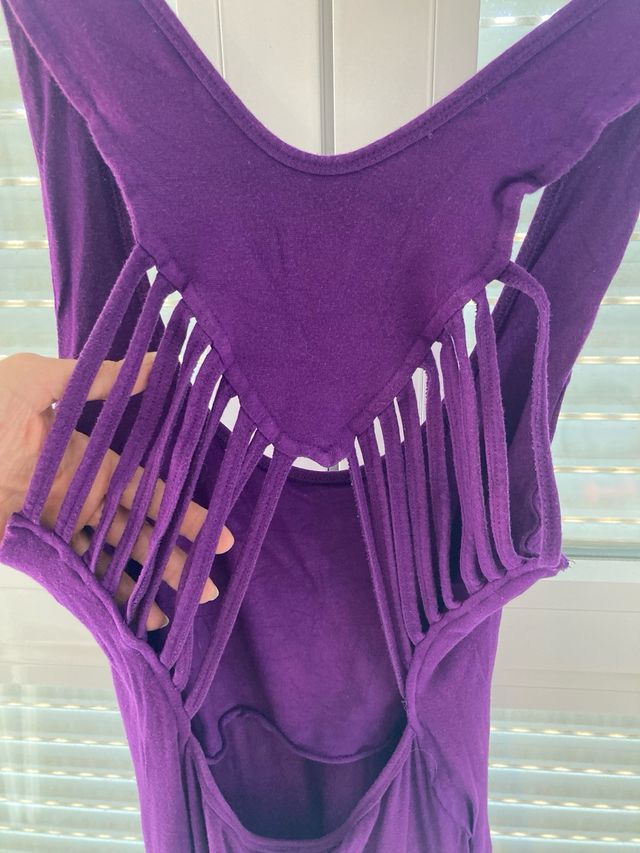 Vestido hippy morado