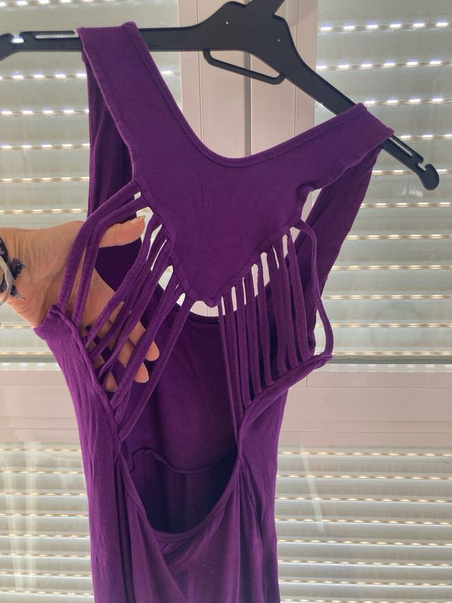 Vestido hippy morado