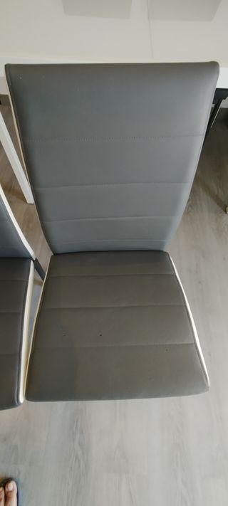 4 Sillas Comedor Gris Claro