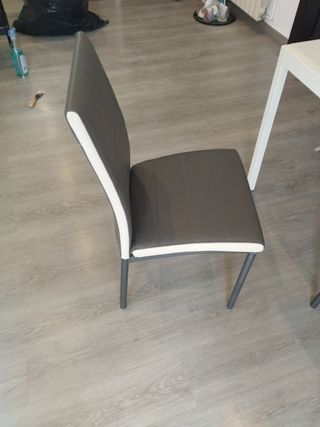 4 Sillas Comedor Gris Claro