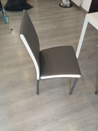 4 Sillas Comedor Gris Claro