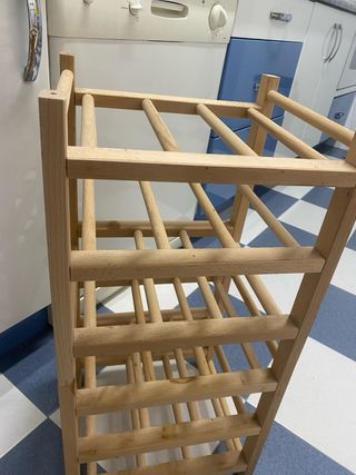 Botellero de madera - 2 niveles