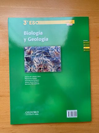 Libros biología y geología 3 ESO editorial Oxford
