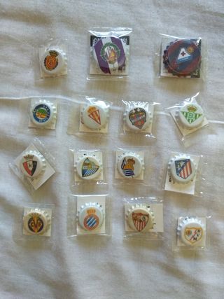 Chapas fútbol LaLiga: 15 unidades,NUEVAS