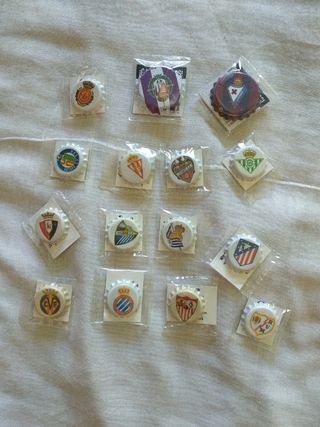 Chapas fútbol LaLiga: 15 unidades,NUEVAS