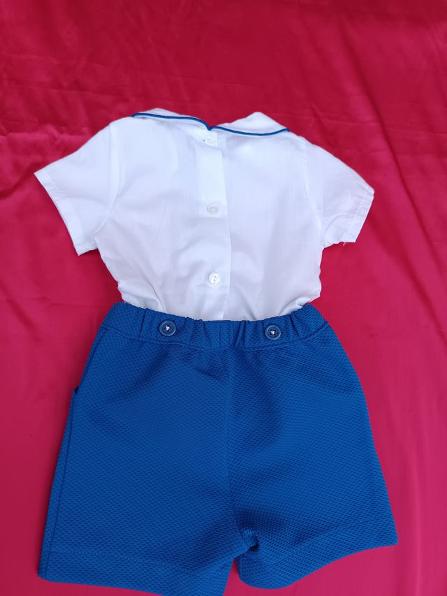 Conjunto bebé 18 meses - Azul marino y blanco