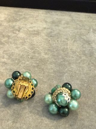 Pendientes Zara verdes dorados