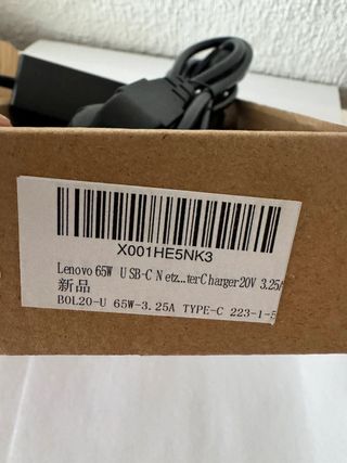 Cargador Lenovo USB-C 65W