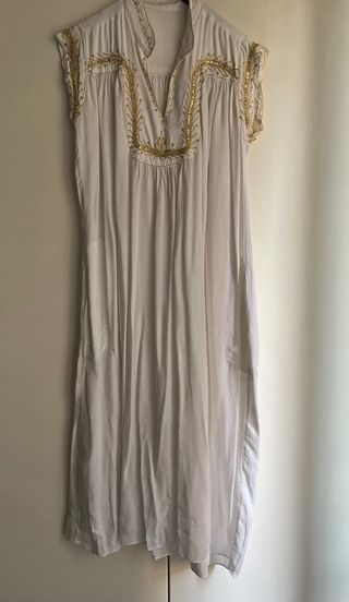 Abito egiziano bianco e oro